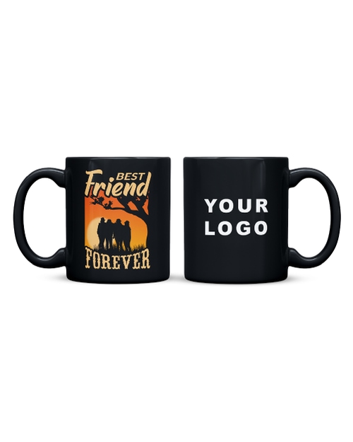 Best Friend Forever sublimation mug- Black